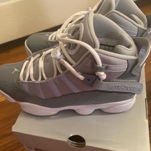 Jordan gray patent leather size 8 mens.